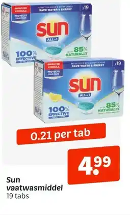 Wibra Sun vaatwasmiddel aanbieding