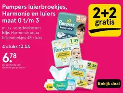 Etos Pampers luierbroekjes, Harmonie en luiers maat 0 t/m 3 aanbieding