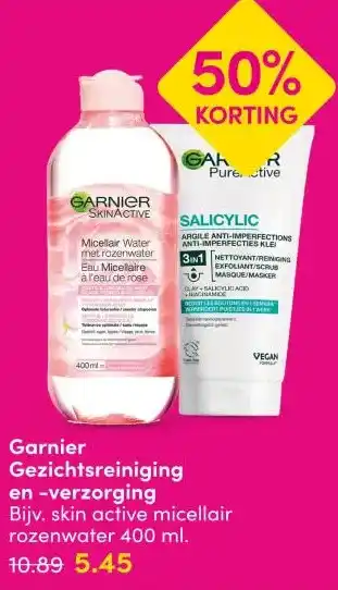DA Garnier Gezichtsreiniging en -verzorging aanbieding