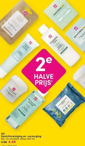 DA DA Gezichtsreiniging en -verzorging aanbieding