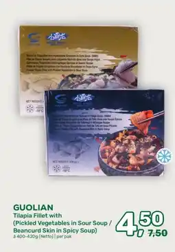 Amazing Oriëntal GUOLIAN Tilapia Fillet with (Pickled Vegetables in Sour Soup / Beancurd Skin in Spicy Soup) aanbieding