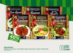Amazing Oriëntal DUA KUALI Rendang / Soto Ayam / Ayam Bakar Kecap / Opor Ayam / Rawan / Bumbu Bali aanbieding