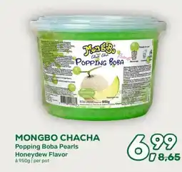 Amazing Oriëntal MONGBO CHACHA Popping Boba Pearls Honeydew Flavor aanbieding
