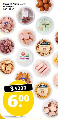 Poiesz Tapas of Poiesz noten of zoutjes aanbieding