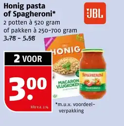 Poiesz Honig pasta of Spagheroni aanbieding