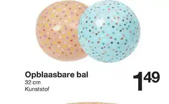 Zeeman Opblaasbare bal 32 cm aanbieding