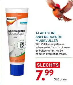 Kluswijs ALABASTINE SNELDROGENDE MUURVULLER aanbieding