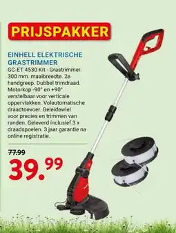 Kluswijs EINHELL ELEKTRISCHE GRASTRIMMER aanbieding