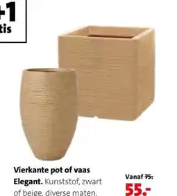 Intratuin Vierkante pot of vaas Elegant. aanbieding