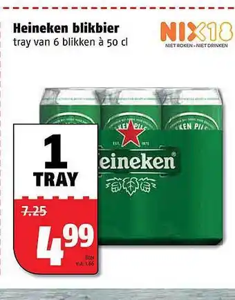 Poiesz Heineken blikbier 50 cl aanbieding