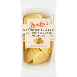 Jumbo Jumbo's Verse Pasta Mezzelune Paddenstoelen & Kaas met Truffelsmaak 250 g aanbieding