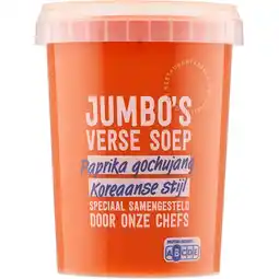Jumbo Jumbo's Verse Soep Paprika Gochujang Koreaanse Stijl 500 g aanbieding