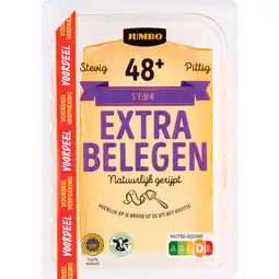Jumbo Jumbo Kaas Extra Belegen 48+ Voordeelverpakking Stuk 900 g aanbieding