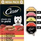 Bol.com Cesar Hondenvoer - Classic Mix in Paté - Kuipjes - 24x150g aanbieding