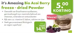 Gezond & Wel it’s Amazing Bio Acai Berry freeze - dried Powder aanbieding