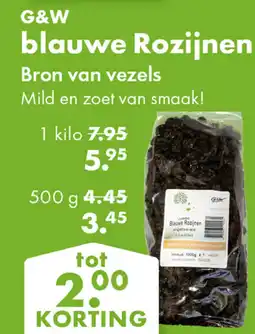 Gezond & Wel G&W blauwe Rozijnen aanbieding