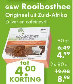 Gezond & Wel G&W Rooibosthee aanbieding