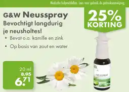 Gezond & Wel G&W Neusspray aanbieding