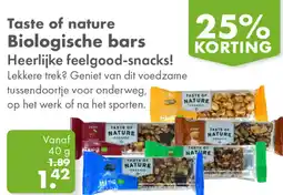 Gezond & Wel Taste of nature Biologische bars aanbieding
