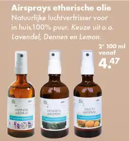 Gezond & Wel Airsprays etherische olie aanbieding