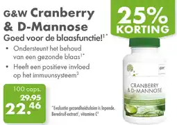 Gezond & Wel G&W Cranberry & D-Mannose aanbieding