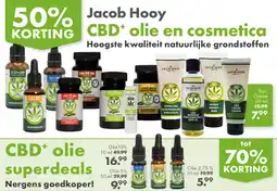 Gezond & Wel Jacob Hooy CBD olie en cosmetica aanbieding