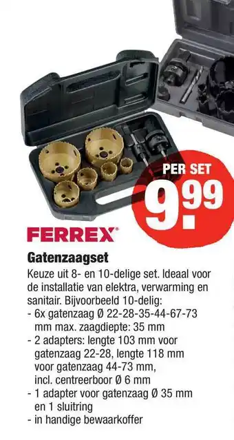 ALDI Ferrex gatenzaagset aanbieding