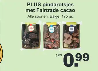 Max Havelaar Plus pindarotsjes met Fairtrade cacao 175 gram aanbieding