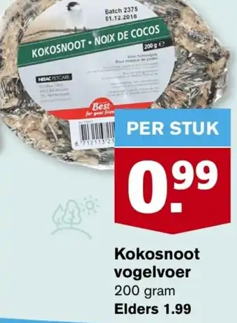 Hoogvliet Kokosnoot vogelvoer 200g aanbieding