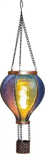 Intratuin Anna's Collection solar hanglamp Luchtballon blauw / paars D 11 H 36 cm aanbieding