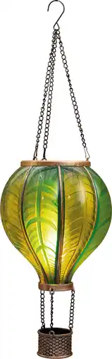 Intratuin Anna's Collection solar hanglamp Luchtballon groen D 20 H 62 cm aanbieding