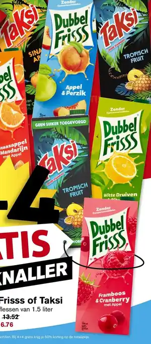 Hoogvliet Friss of Taksi 1.5 liter aanbieding