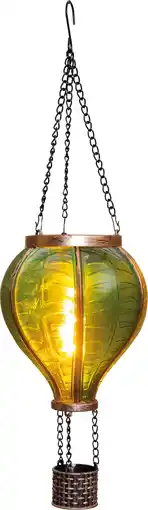 Intratuin Anna's Collection solar hanglamp Luchtballon groen D 11 H 36 cm aanbieding
