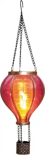 Intratuin Anna's Collection solar hanglamp Luchtballon roze D 11 H 36 cm aanbieding