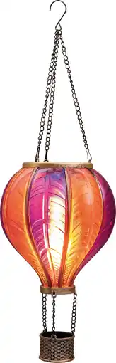 Intratuin Anna's Collection solar hanglamp Luchtballon roze D 20 H 62 cm aanbieding
