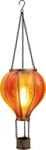 Intratuin Anna's Collection solar hanglamp Luchtballon geel / oranje D 14 H 45 cm aanbieding
