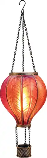 Intratuin Anna's Collection solar hanglamp Luchtballon roze D 14 H 45 cm aanbieding