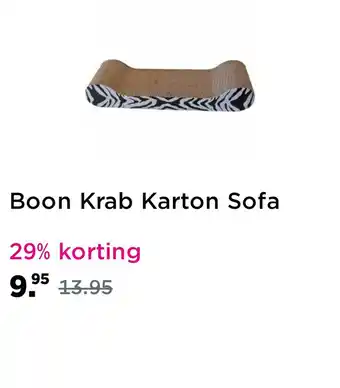 Plein.nl Boon krab karton sofa 50 x 22 cm aanbieding