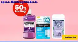 Bol.com op o.a. Neutrogena & o.b. aanbieding