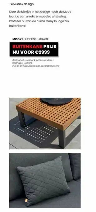Buitenhof Tuinmeubelen Mooy Loungeset aanbieding