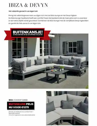 Buitenhof Tuinmeubelen Ibiza Loungeset aanbieding