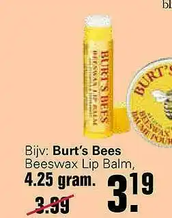 De Online Drogist Burt's Bees Beeswax Lip Balm aanbieding