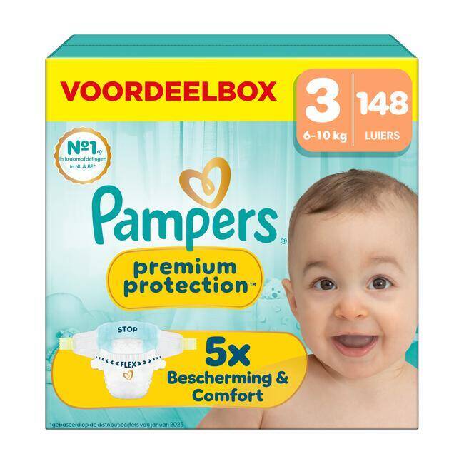 Pampers Premium Protection Luiers Maat 1 (2-5 kg) 216 stuks Pampers Premium Protection Luiers Maat 1 (2-5 kg) 216 stuks
