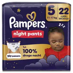 Etos Pampers Baby Dry Night Pants Luierbroekjes Maat 5 11-17 KG 22 stuks aanbieding