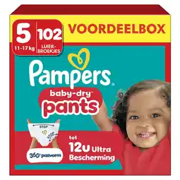 Etos Pampers Baby Dry Pants Voordeelbox Luierbroekjes Maat 5 11-17 KG 102 stuks aanbieding