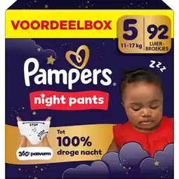 Etos Pampers Baby Dry Night Pants Voordeelbox Luierbroekjes Maat 5 11-17 KG 92 stuks aanbieding
