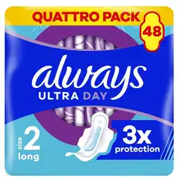 Etos Always Maandverband Ultra Day Long Wings Quatro Pack 48 stuks aanbieding