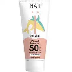 Etos Naïf Baby & Kids Mineral cream 0% Parfum SPF50 100 ML aanbieding