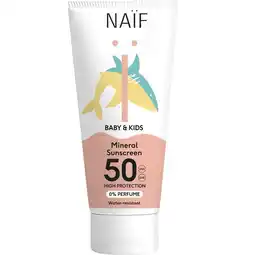Etos Naïf Baby & Kids Mineral cream 0% Parfum SPF50 100 ML aanbieding