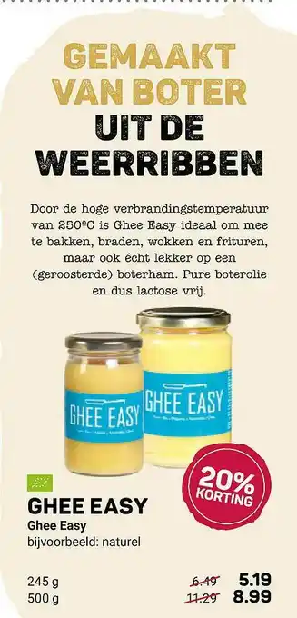 Ekoplaza Ghee Easy 20% Korting aanbieding